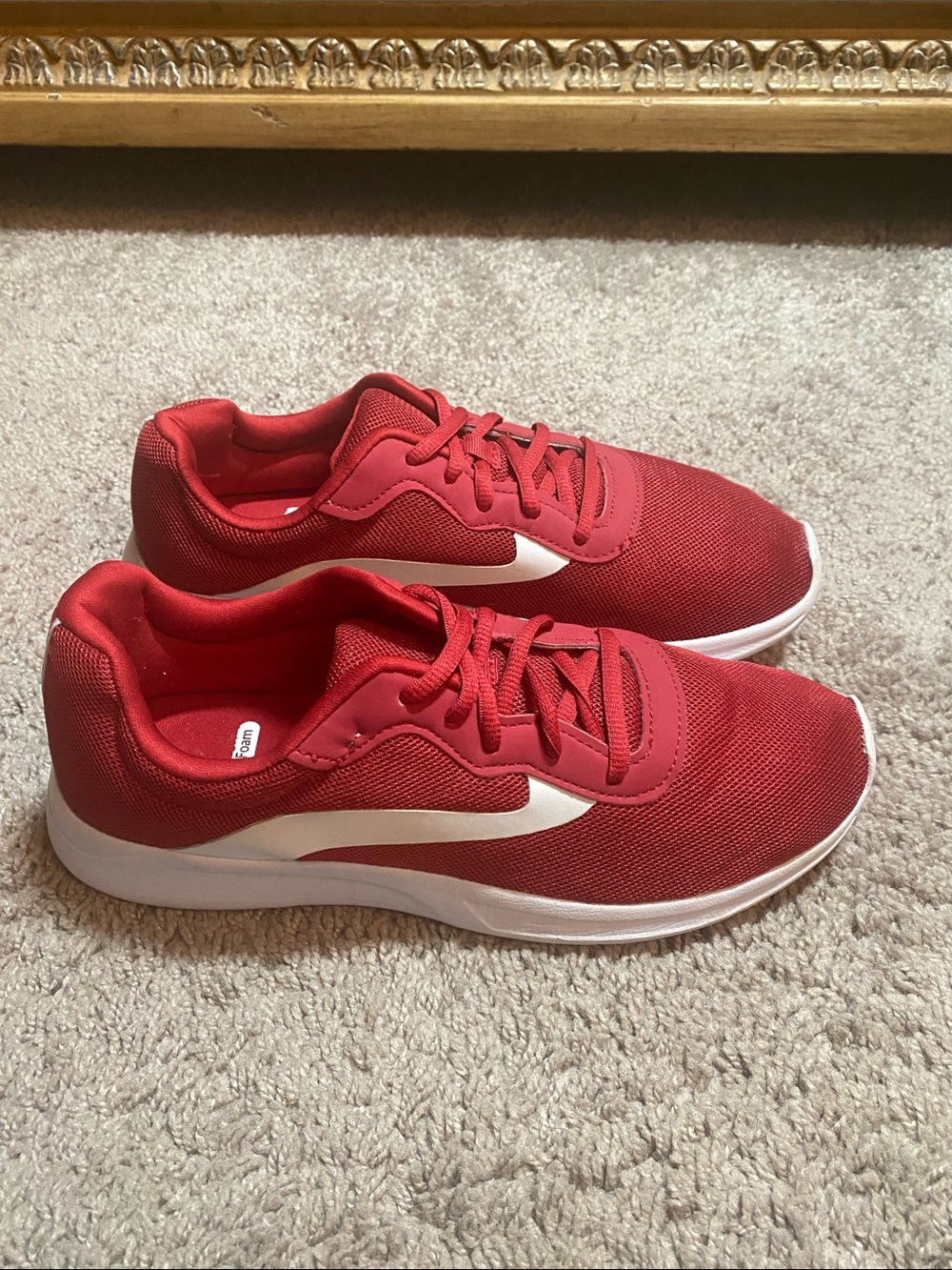 Athletic Works Red Running Sneakers with White Accent men’s 9